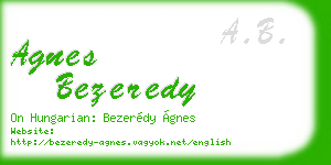 agnes bezeredy business card